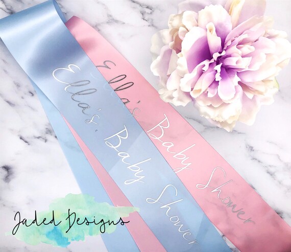 personalised baby shower sash