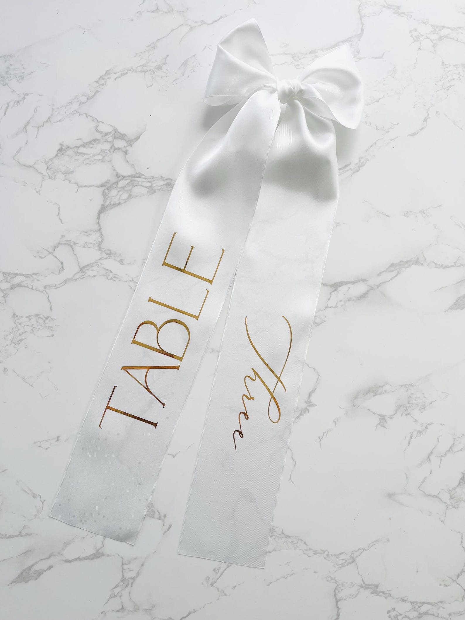 Table Numbers With Ribbon Luxe Satin Ribbon Bow Table Numbers - Mixed Font Option - Etsy