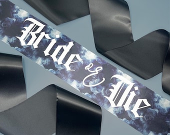 Smoke Print Personalised Satin Sash: Bridal Shower, Birthday