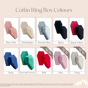 VELVET ACRYLIC RING BOX PERSONALISED GOLD SILVER ROSE CUSTOM NAME WEDDING ENGAGEMENT RINGS EVENT CEREMONY BAND BURIED COFFIN HEART CIRCLE SQUARE HEXAGON