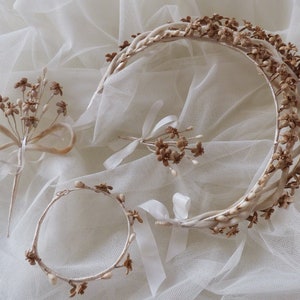 Sombrerería nupcial antigua. Parure de mariée en cire. Francia años 50 - tiara de cera - flor de naranjo - couronne de mariée - flores de naranja