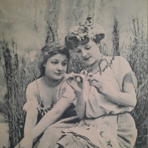 7 cartes postales vintage originales des années 1900, série « La Marguerite Trompeuse », objets de collection français anciens - éphémères - scrapbooking - Art nouveau