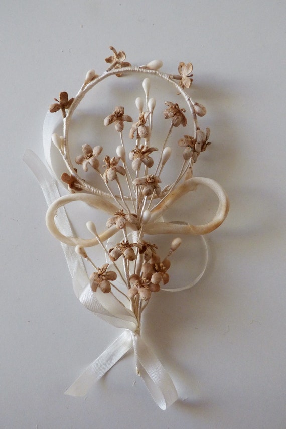 Antique bridal millinery. Parure de mariée en cir… - image 6