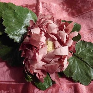 Vintage Millinery flower. DAHLIA Hat Trim - millinery flower - vintage flower - millinery supplies - 1950-1960s - hand made flowers