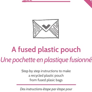 説明書のダウンロード / プラスチック袋を溶着して作ったリサイクルプラスチックポーチ / アップサイクル DIY プロジェクト / プラスチックを溶着してリサイクルしたアクセサリー
