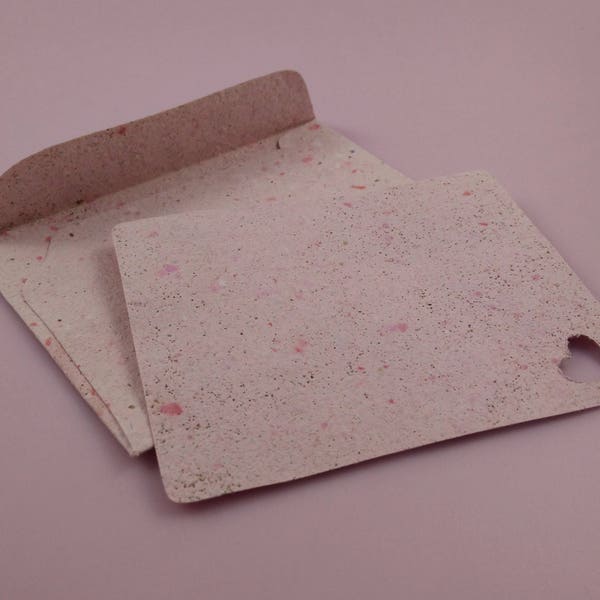 PAPIER ENSEMENCÉ carte et enveloppe en papier fait main avec des graines de fleurs sauvages / papier recyclé / plantez-moi / biodégradable