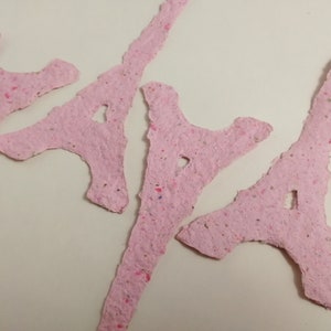 6 torri Eiffel in carta piantabile realizzate con carta riciclata fatta a mano contenente semi di fiori selvatici perfette per regali ecologici