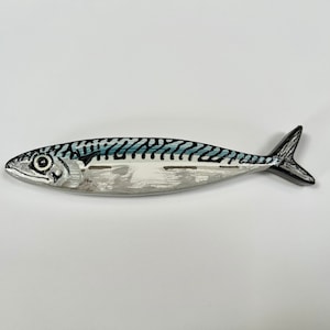 Hand-Painted Mackerel Fish Sculpture - The Tiddler
