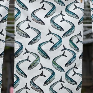 Mackerel Fish Shoal Tea Towel, Coastal Decor, Made in England image 3