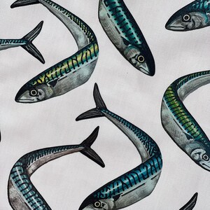 Mackerel Fish Shoal Tea Towel, Coastal Decor, Made in England image 7