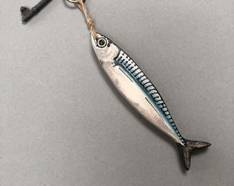 1 Chunky Mackerel Fish Key Ring/wall Decor - Etsy UK