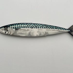 1 Large Mackerel Fish Contemporary Wall Sculpture, Fish Art, Original Art
