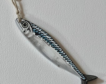1 Chunky Mackerel Fish Key Ring/Wall Decor