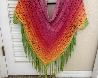 Sunset vibes sleeved  shawl