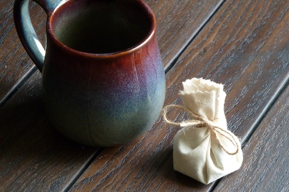 Coton écru Filtre Réutilisable Thé Infuseur Sachet De Thé Tisane Sachet Thé Café Filtre Mousseline De Coton Chanvre