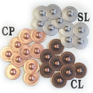 10 Pcs 17mm Hammer on Metal Jeans Buttons Studs & Backs fixed Style 