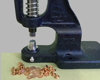 Hand-Press and Die for Punch through Rivet