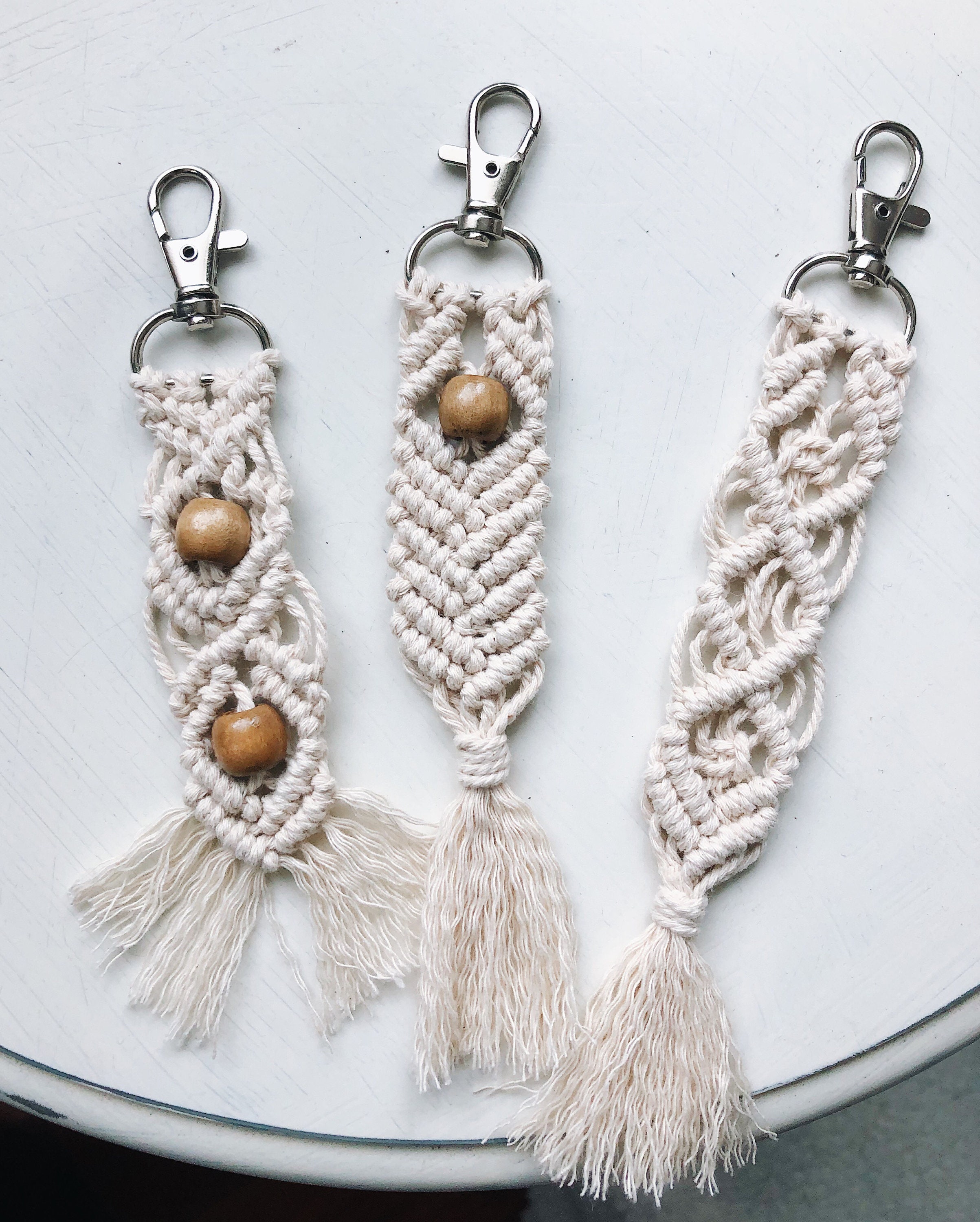 Macrame Key Chain // Key Accessories // Boho Keychain // Etsy