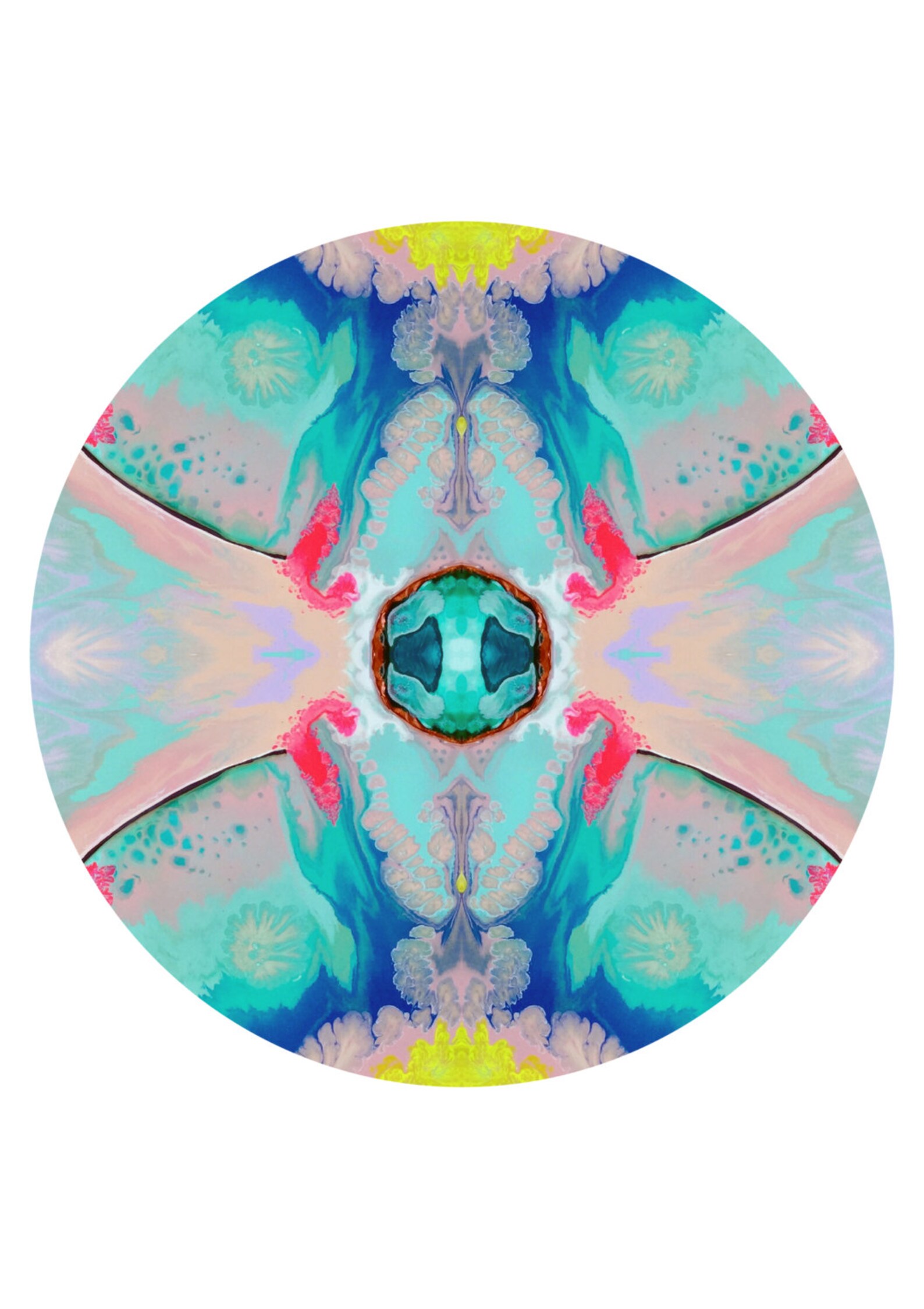 Geometric Circle Art Print Abstract Print Mint Wall Art Etsy Australia