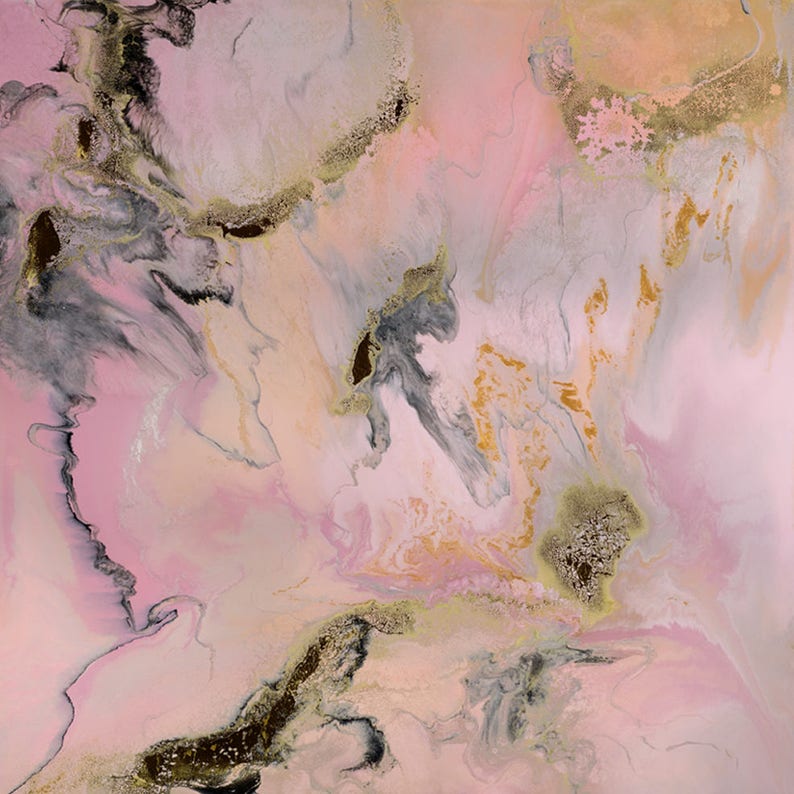 Abstract Painting Print. Marble. Resin Art. Fluid. Giclee Print on