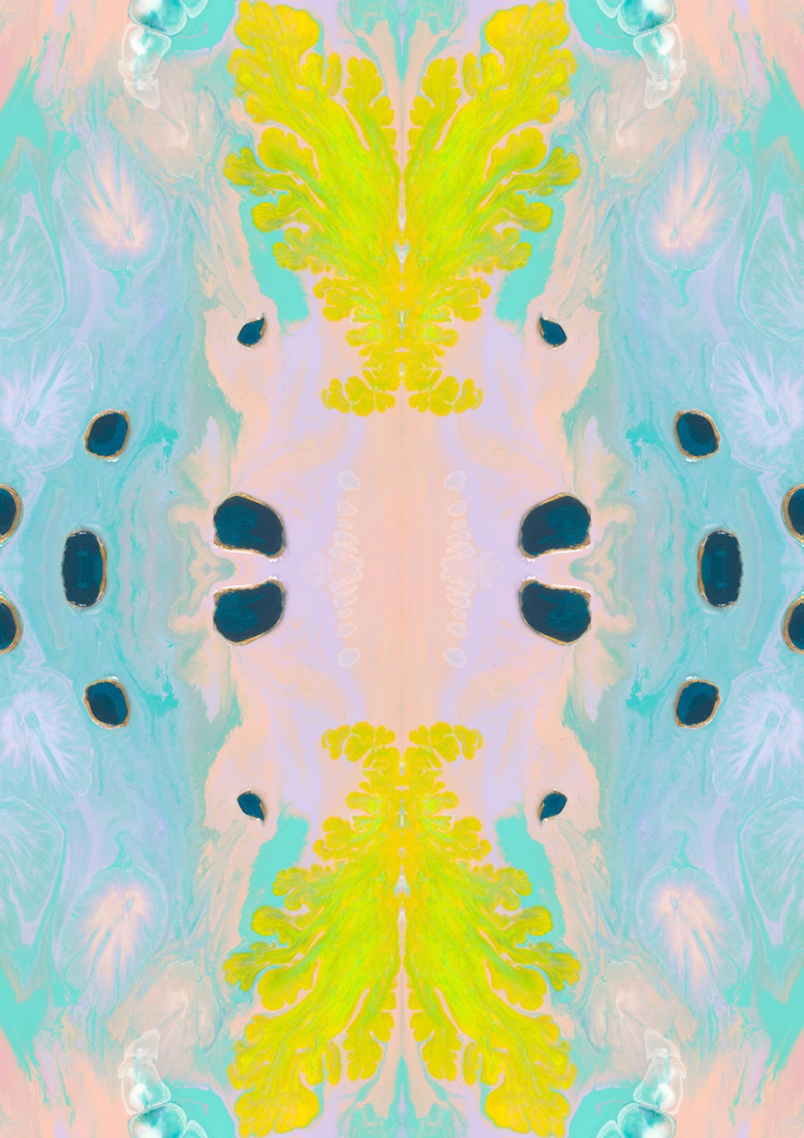 Pastel Wall Art. Abstract Art Print, Geometric Art. Yellow Wall Art