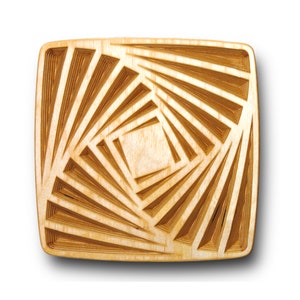 Square Wood Trivet: Unique Table Centerpiece