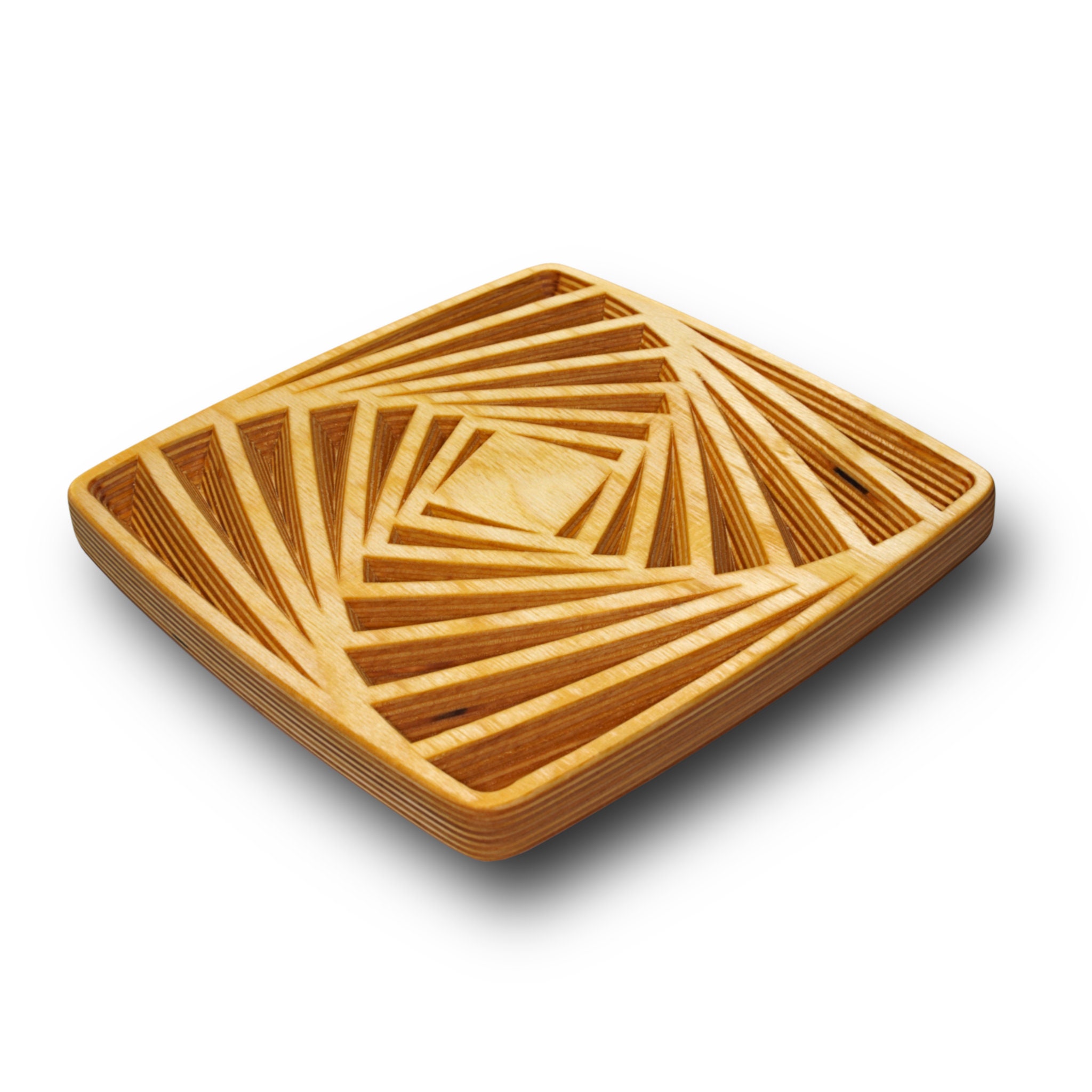 Spiral Trivet Wood Hot Plate Wood Trivet Wooden Hot Plate Etsy