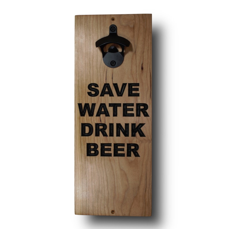 Wall Mounted Bottle Opener, Save Water image 1
