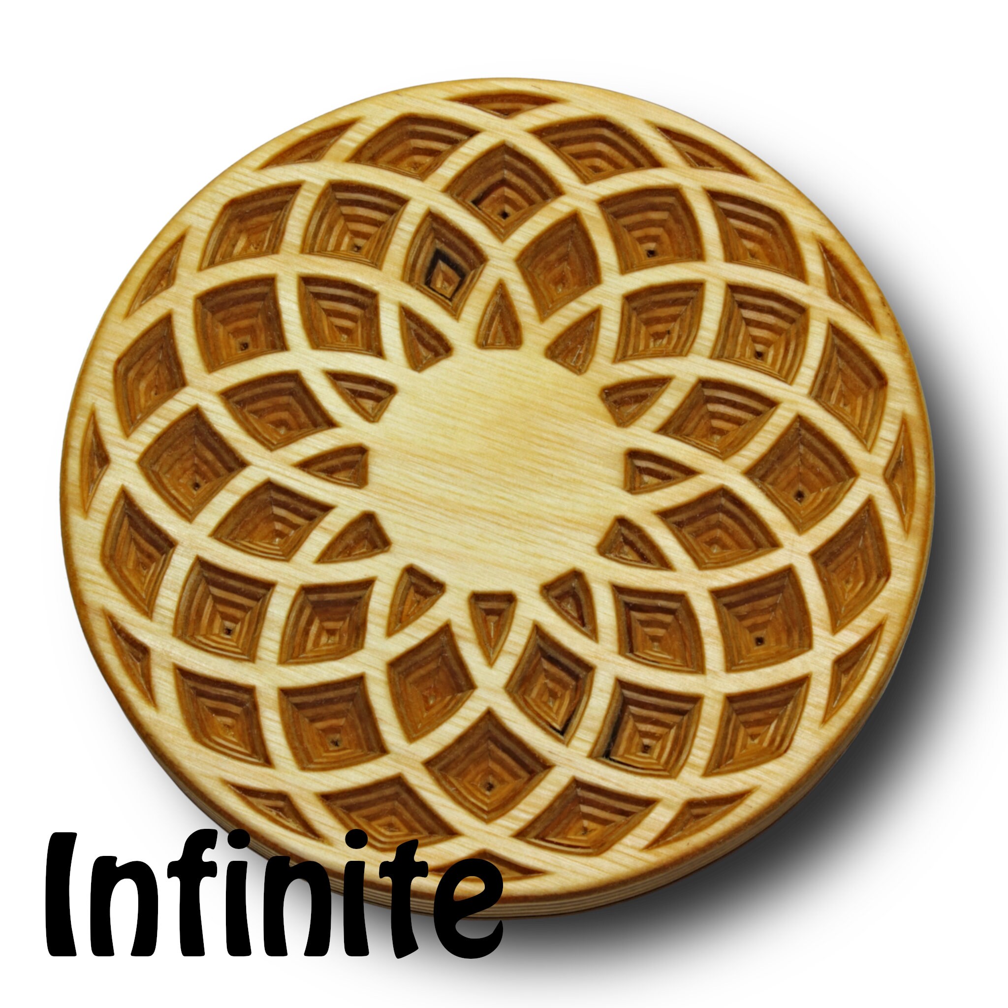 Infinite Trivet Wood Hot Plate Wood Trivet Wooden Hot Etsy