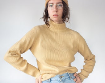 tan mock turtleneck