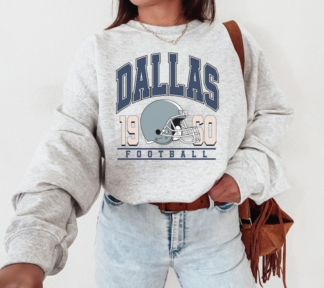Dallas Texas Football Sweatshirt, Dallas Fan Crewneck Sweatshirt, Women