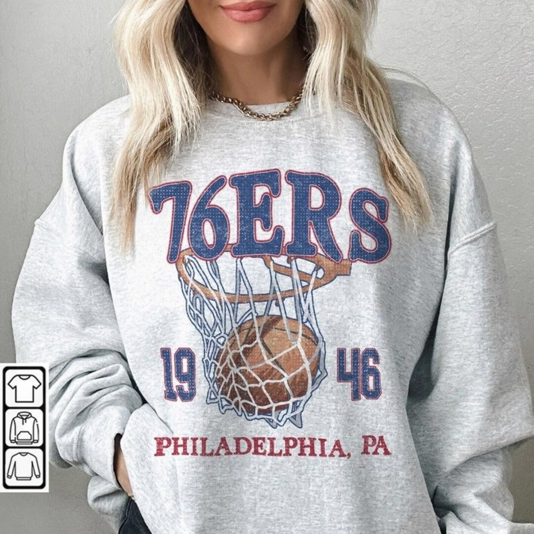 Philadelphia Basketball Vintage Shirt, 76ers 90s Basketball Graphic Tee