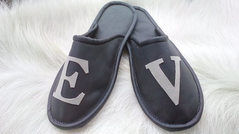monogrammed slippers