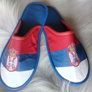 Serbian Leather Slippers Serbian Flag Serbia Srbija Gift for - Etsy
