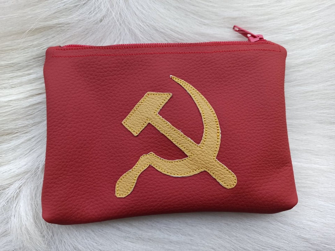 Hammer and Sickle Leather Purse Gift Simple Proletarian Communist Soviet Union Best Friend Gift