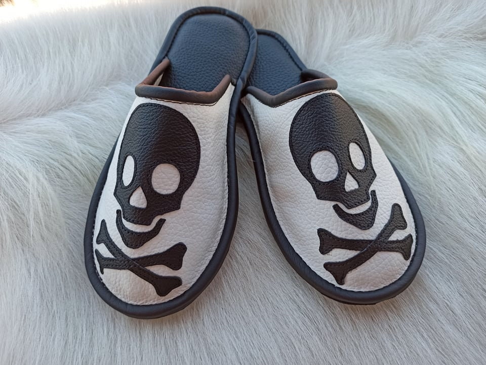 Skull slippers sales