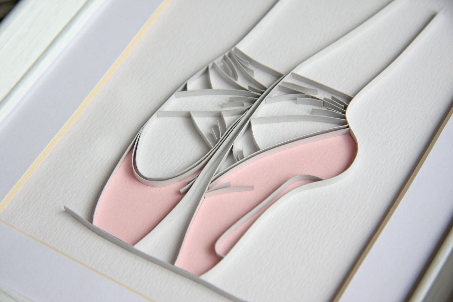 ballerina gift, quilling paper art, ballet nursery wall art, ballerina wall art, ballet dancer gift, ballet shoes decor, ballet