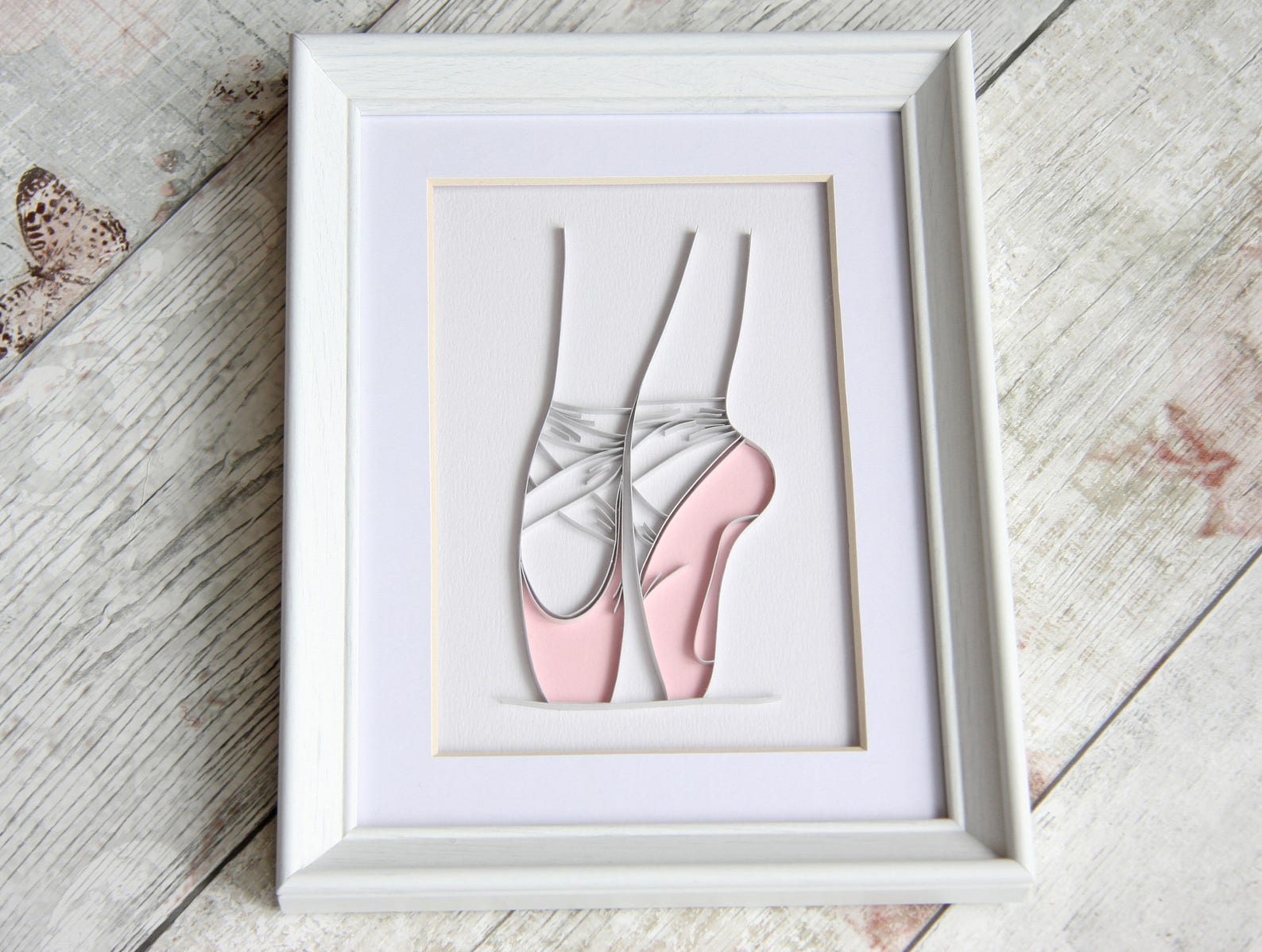 ballerina gift, quilling paper art, ballet nursery wall art, ballerina wall art, ballet dancer gift, ballet shoes decor, ballet