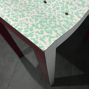 Michele de Lucchi table with mirror in formica, prototype from memphis milano, Ettore sottsass image 6