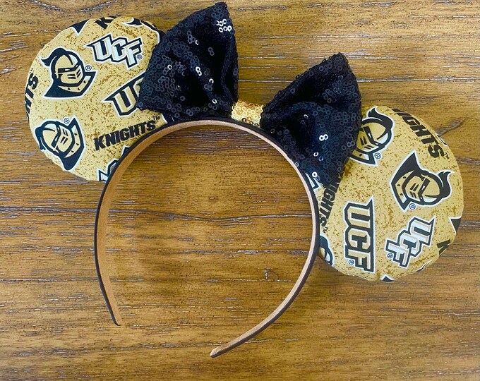 UCF University of Cental Florida Knights Mickey Minnie Mouse Ears Black ...