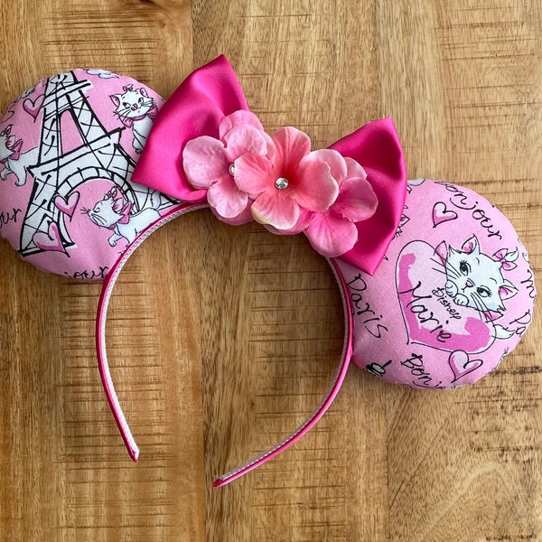 Marie Paris Aristocats Mickey Minnie Mouse Ears Head Band Headband