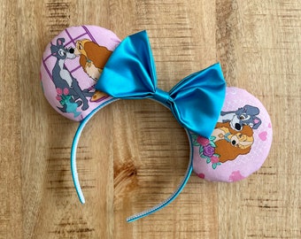 Lady and the Tramp Mickey Minnie Mouse Ears Head Band Headband