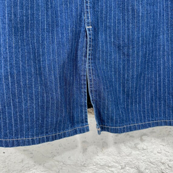Vintage Lee Pinstripe High Waist Jean Skirt - image 3