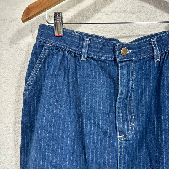 Vintage Lee Pinstripe High Waist Jean Skirt - image 2