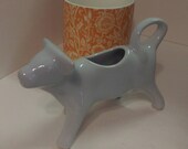 White cow pitcher, Heavy weight ceramic pitcher, kitchen, espresso, syrup pitcher, cow pitcher, free shipping