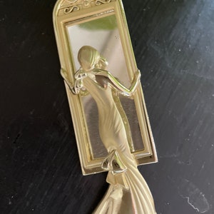 Art deco pin, fashion, piece, lady, with a mirror, roaring 20s image 6