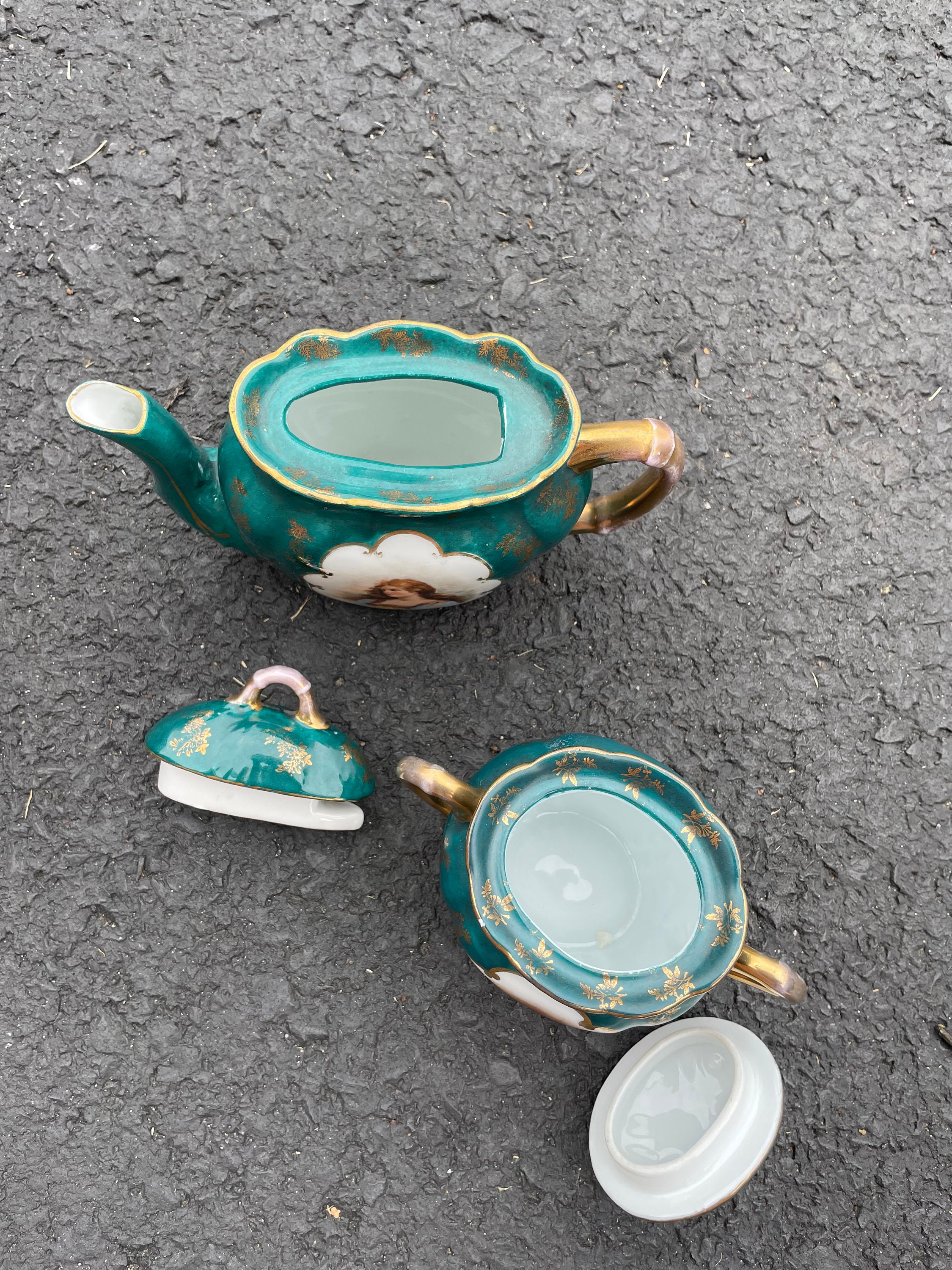 Teapots With Roses Antique Victoria From Austria Tea Set Etsy