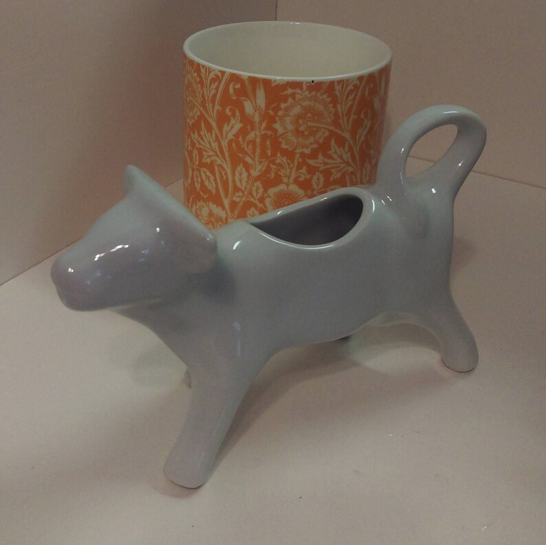 White Cow Pitcher Heavy Weight Ceramic Pitcher Kitchen Etsy