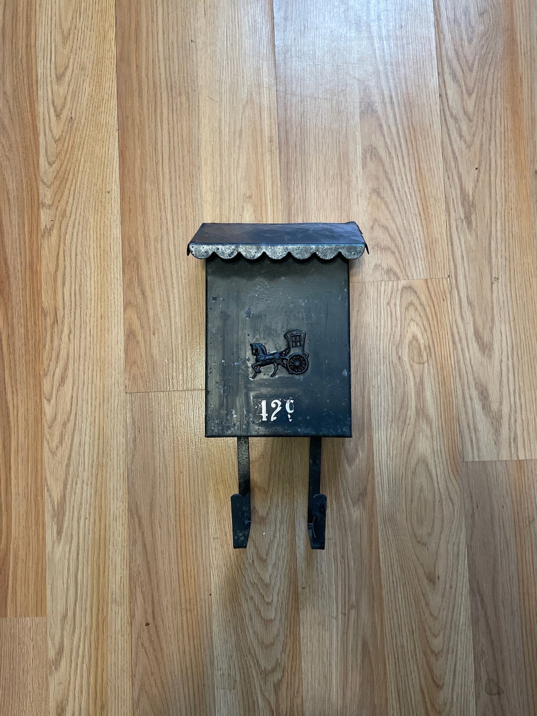 Mailbox, 980 Design, Equestrian, Horse and Buggy, Weathered, Outdoor