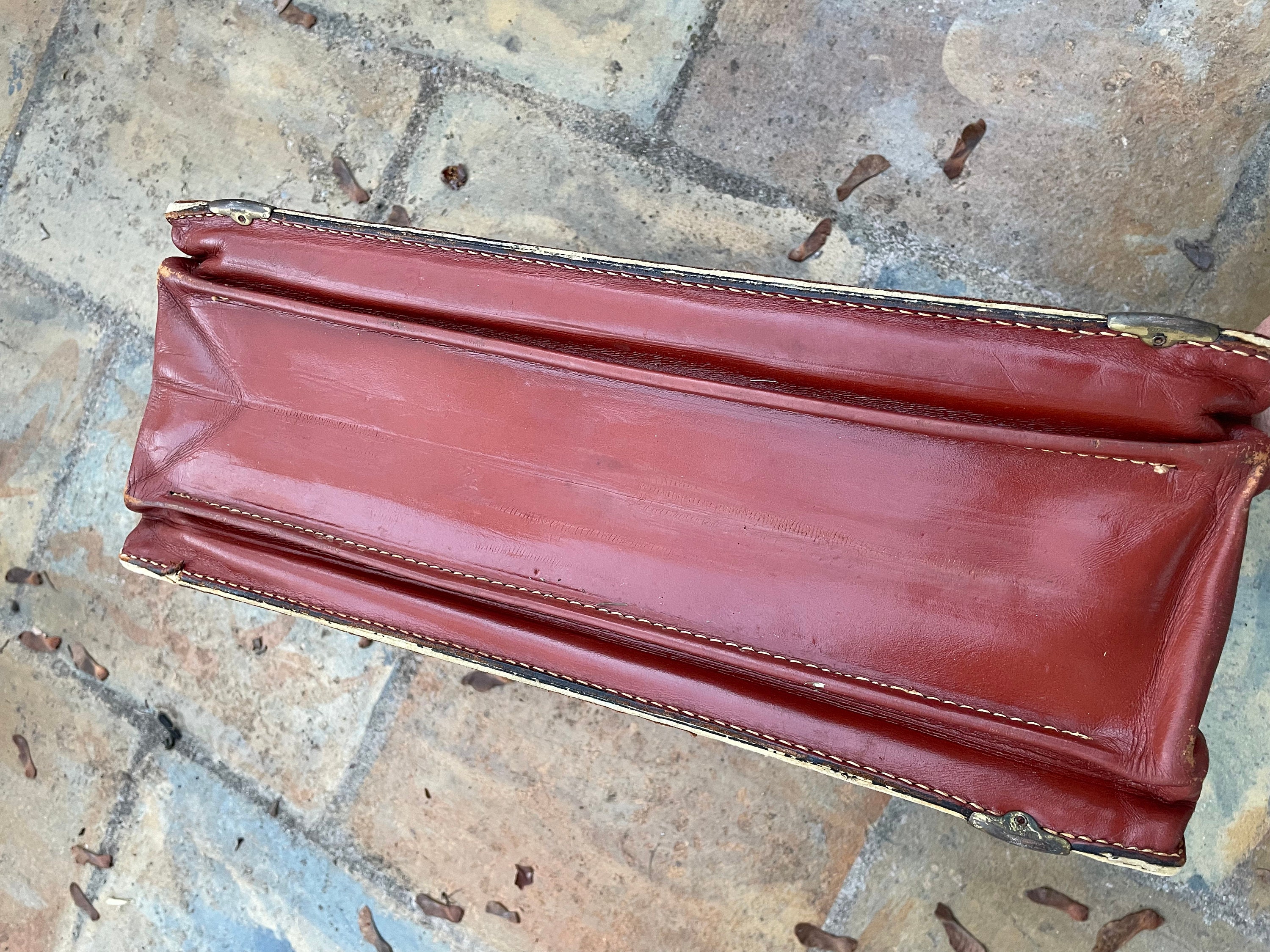 Vintage Leather Briefcase Etsy